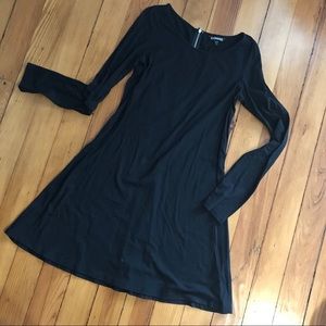 Black dress with zipper accent